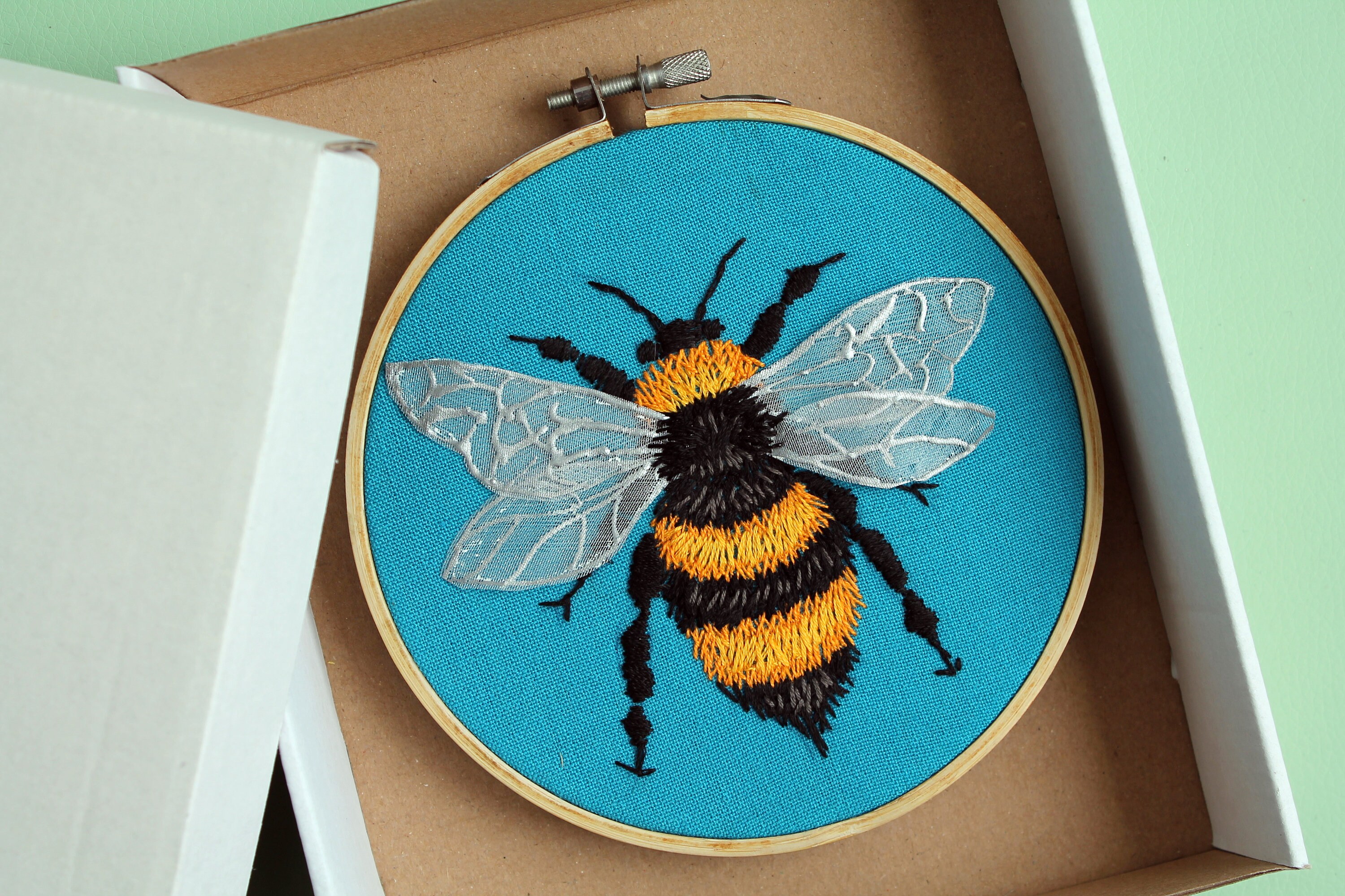 Cottagecore decor Bumble bee embroidery hoop art Cottagecore | Etsy