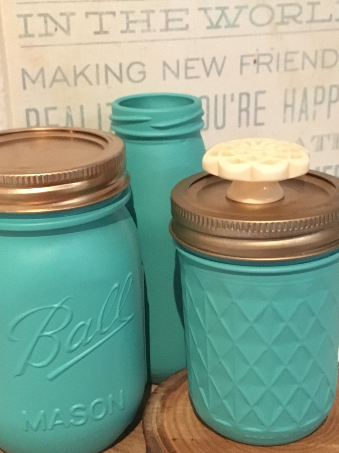Hand Painted Mason Jar With Knob Lid Baby Shower Gift Party Hand Painted Mason Jar With Knob Lid Baby Shower Gift Party