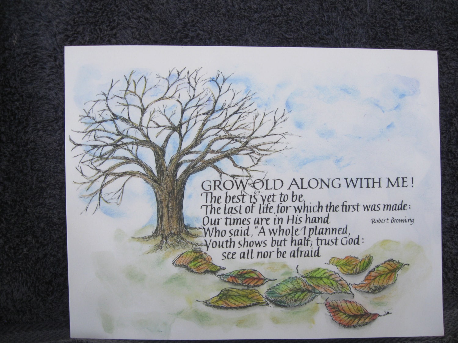 Grow Old With Me, 8 1/2 X 11, Robert Browning, Love Quote, Anniversary