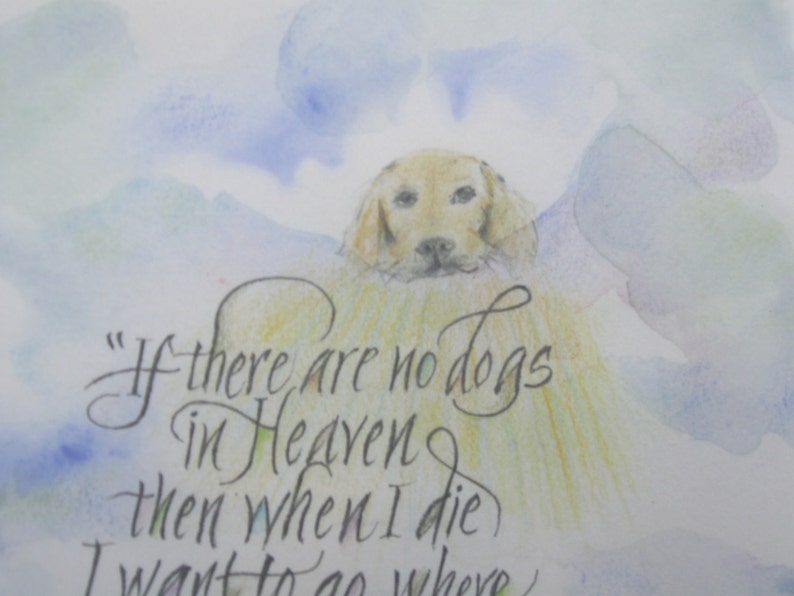 DOG QUOTES dog print dogs in heaven pet memorial 10 | Etsy