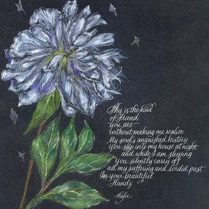 Citation de Hafiz, cadeau d&#39;ami d&#39;âme, impression pour meilleur ami, 8,5 &quot;x 11&quot;, cadeau pour bestie, cadeau sincère, cadeau significatif, impression d&#39;art de poésie