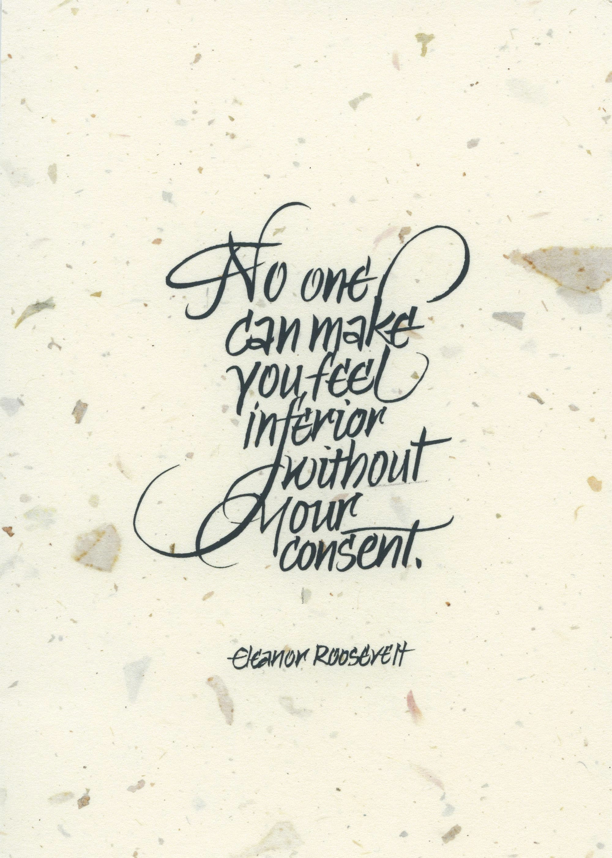 Eleanor Roosevelt Quote Confidence Calligraphy Print 7 Etsy New Zealand