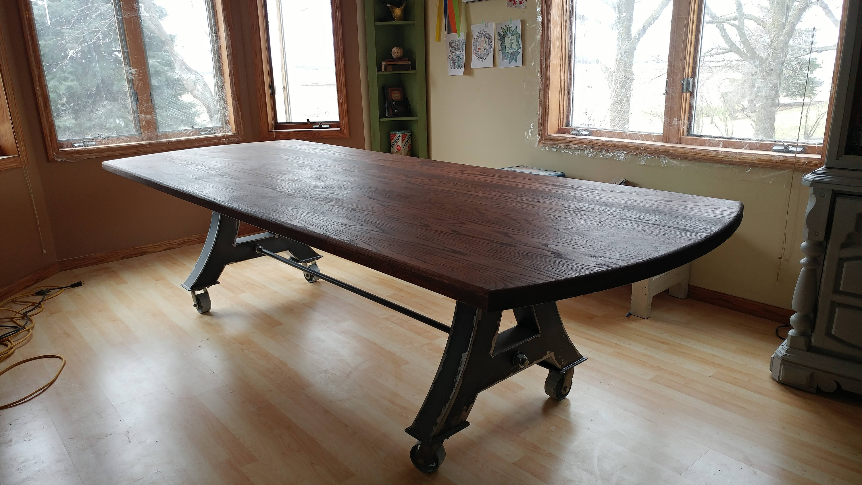 Modern Industrial Ten Foot Dining Table Kitchen Table