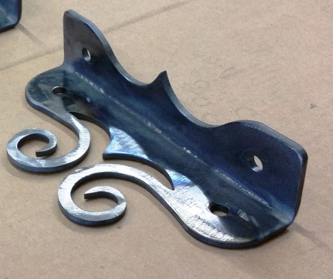 Handcrafted Decorative Stair Tread Mounting Bracket for Open Etsy