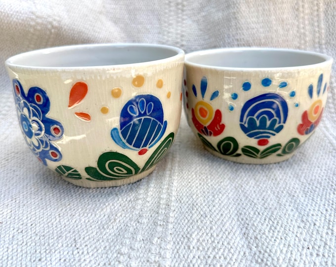 Os Carved Rosemaling Bowls
