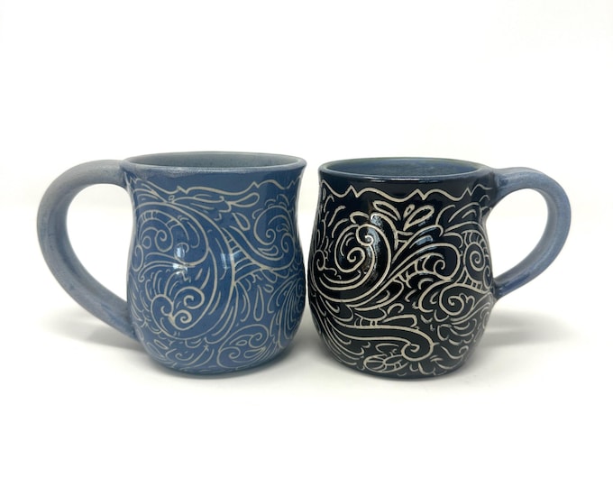 Sgraffito Rosemaling Mug