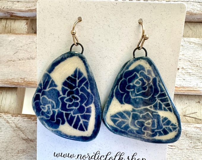 Blue Flower Earrings