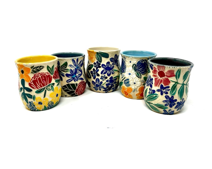 Garden flower cups