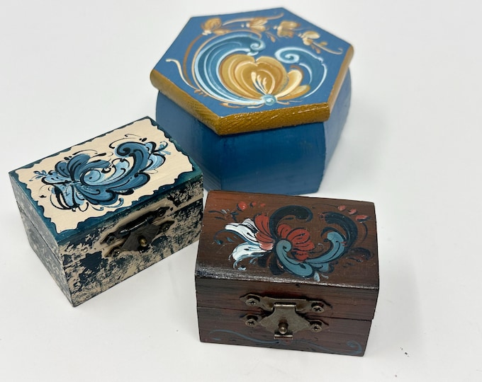 Mini Rosemaling Boxes