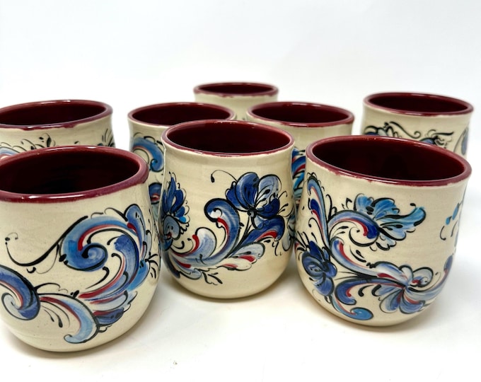 Rosemaling Wine Cups