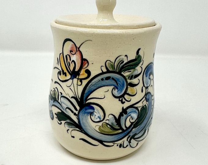 Rosemaling honey pot