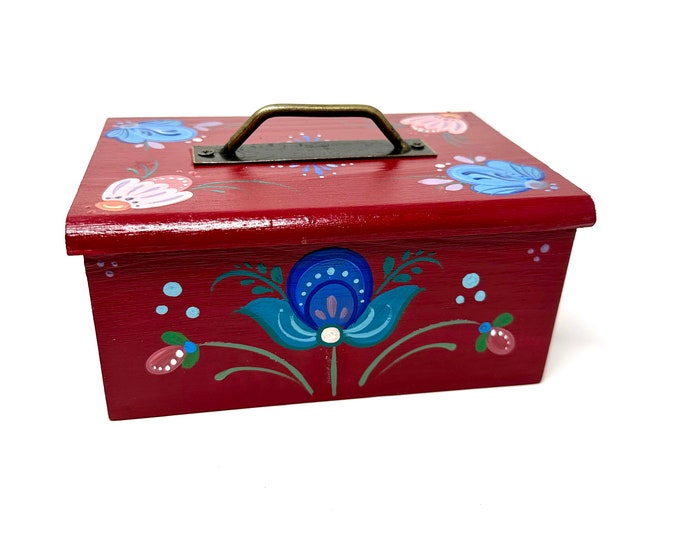 Scandinavian Os Rosemaling Box