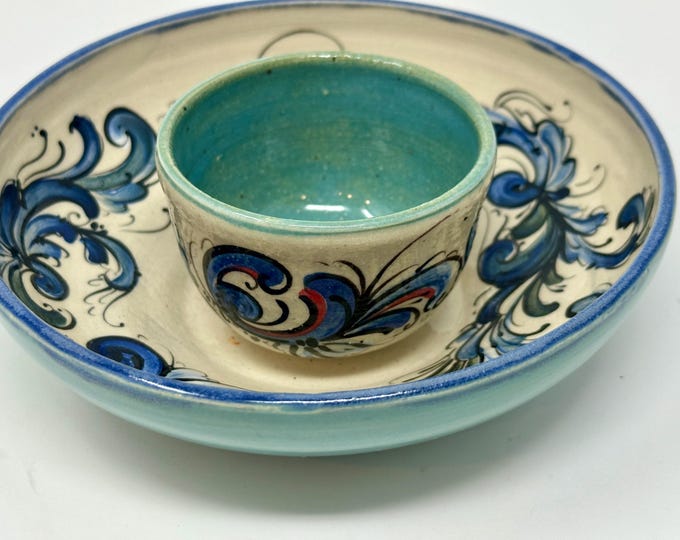 Telemark Rosemaling Mini Bowl and Plate