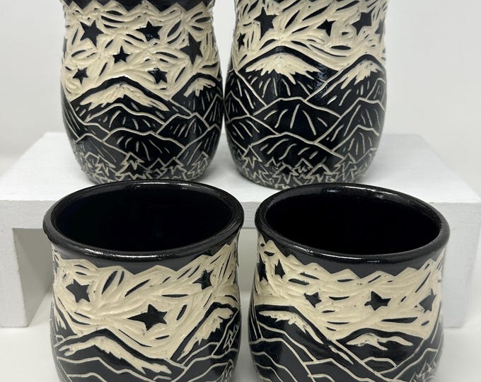 Black and White Mountain cups