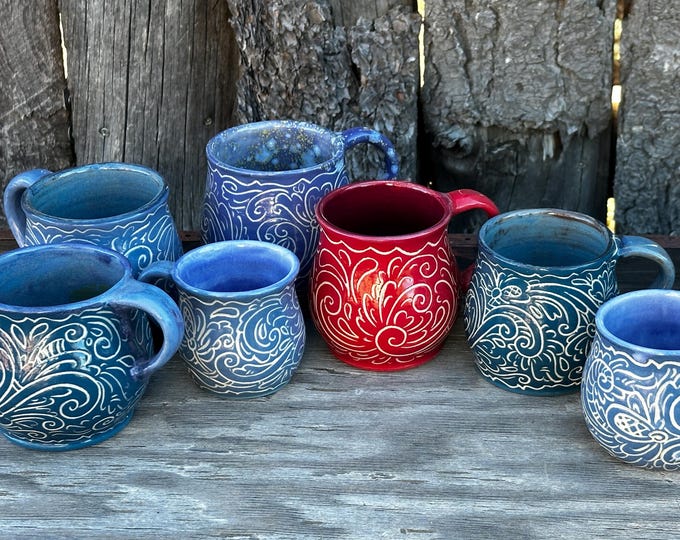 Scandinavian Rosemaling Mugs