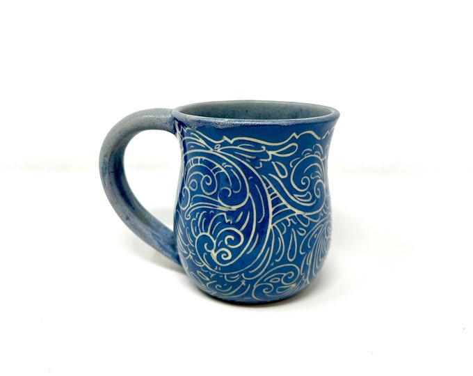 Sgraffito Rosemaling Mug