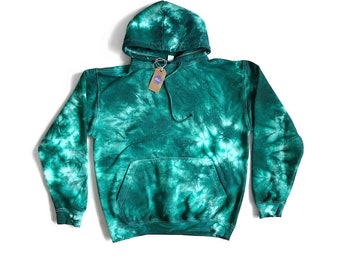 green tie dye jumper