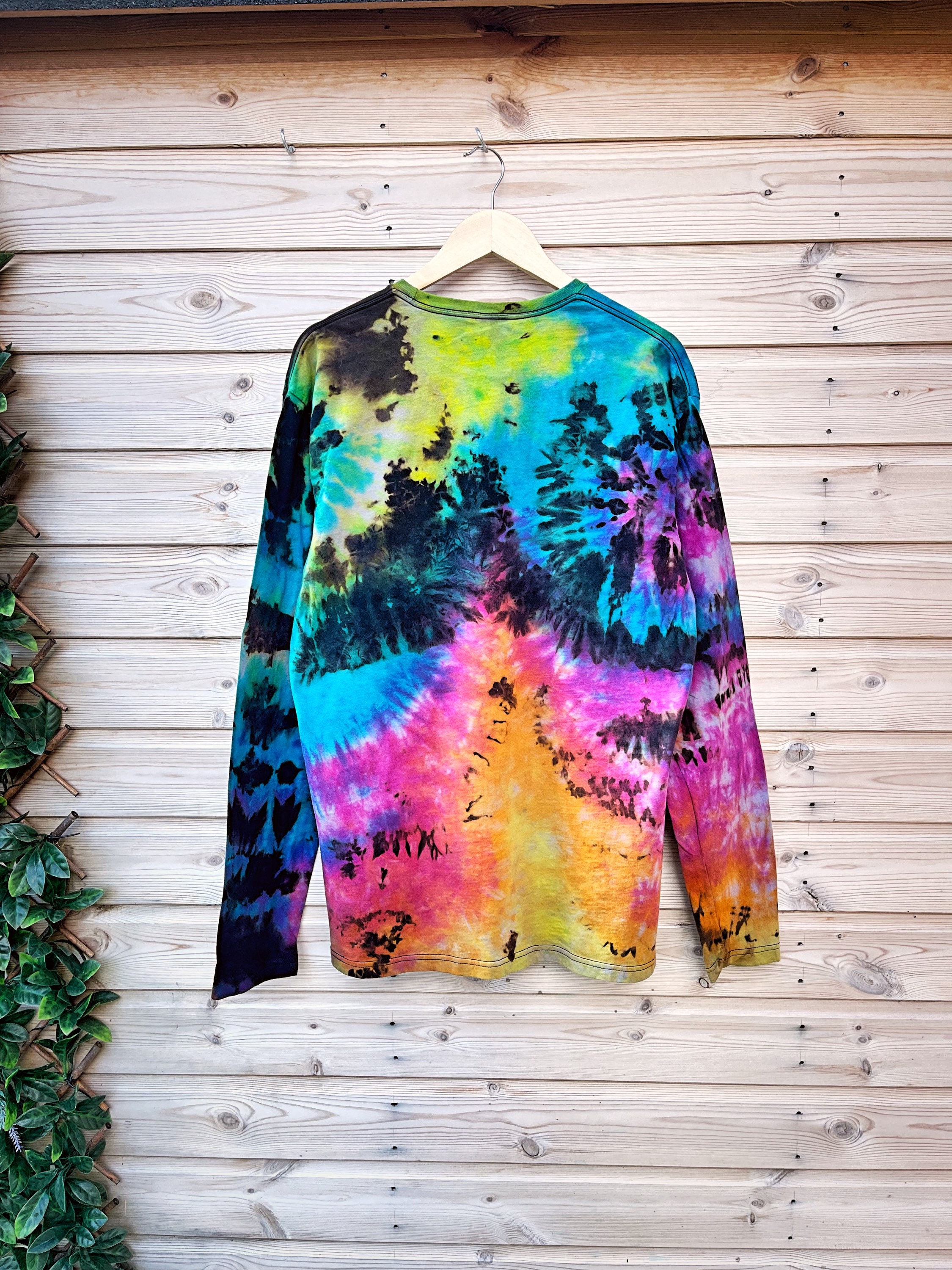 Tiedye Tshirt Bright Rainbow Gradient Nebula Tie Dye Etsy