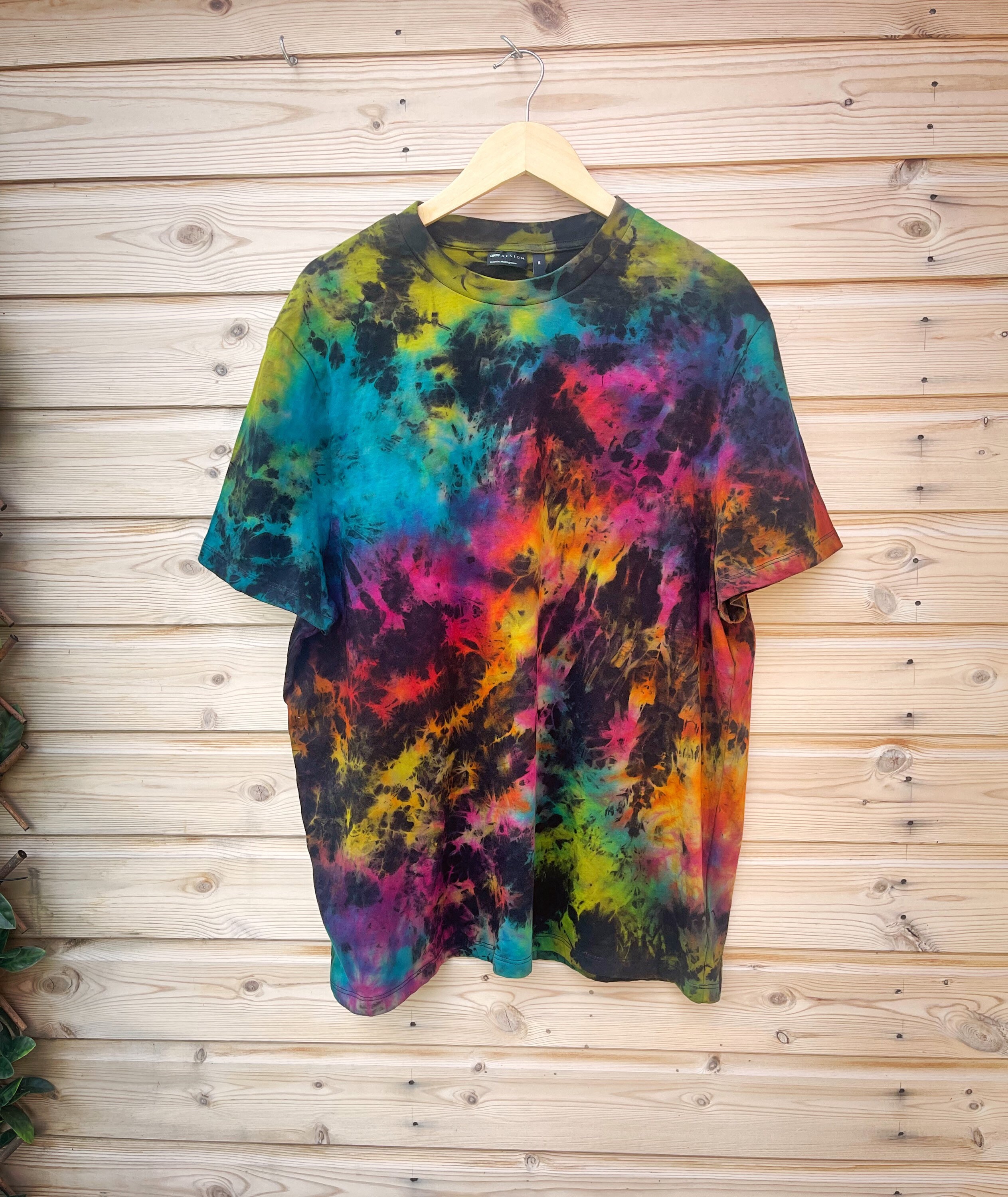 Tiedye Tshirt Bright Rainbow Gradient Nebula Tie Dye Etsy