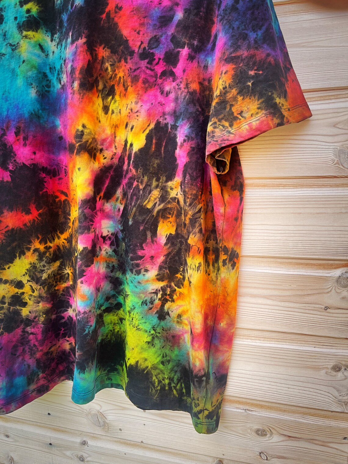 Tiedye Tshirt Bright Rainbow Gradient Nebula Tie Dye Etsy