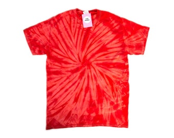 Red tie dye shirt - Etsy Nederland