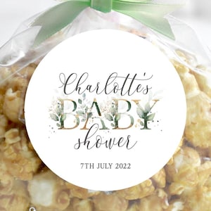 24 x Personalised Baby Shower Stickers, Ready to Pop, Baby Shower Labels, Shower Favour Stickers