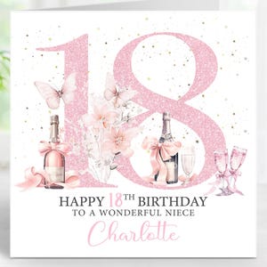 Personalised Birthday Card 18th 21st 30th 40th Granddaughter Sister Niece, Any Age