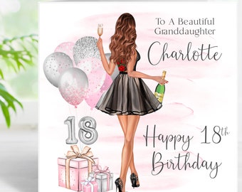 Handmade Personalised Birthday Card For Daughter, Granddaughter, Niece - Any Age (18th, 21st, 30th) - UK Made