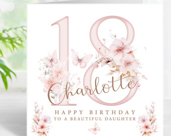 Personalised Birthday Card 16th 18th 21st Granddaughter Sister Niece, Any Age