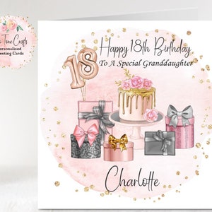 Carte d’anniversaire personnalisée 16e 18e 21e Petite-fille Sœur Niece, n’importe quel âge