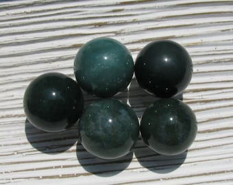 Moss Agate Sphere, Natural Moss Agate Crystal Ball, Agate Gemstone Sphere for Meditation, Balance, Abundance, and Grounding