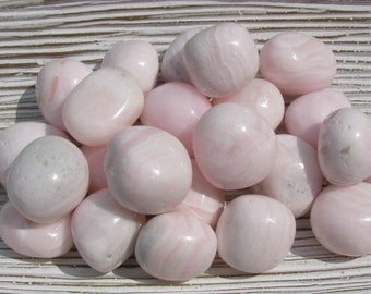 Pink Calcite Tumbled Stones, Mangano Calcite Crystal, Pink Calcite Crystal, Polished Healing Stones, Energy Stone, Cleansing Crystals