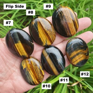 Blue Tigers Eye Palm Stones, Blue Tiger Eye Crystal, Stress Relief Stones, Protection & Calming Pocket Stones, Meditation Healing Crystals image 6