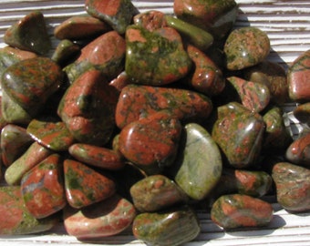 Unakite Tumbled Stones, Natural Unakite Crystal, Polished Healing Stone for Balance & Grounding, Unakite Crystal Pocket Stone, Vision Stone
