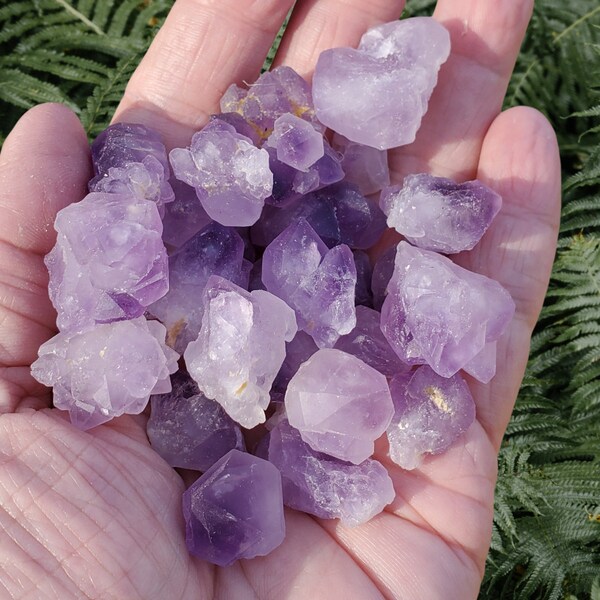 Mini Brazilian Raw Amethyst Crystal Points for Protection and Spiritual Wisdom, Crown Chakra Crystal, Healing and Purification Crystal