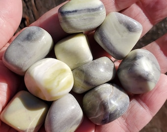 Infinite Tumbled Stones for Healing the Etheric Body, Aura Cleansing Stone, Serpentine Stone For Blocking Negative Attachments