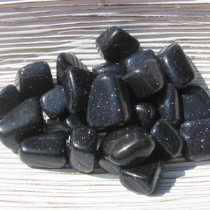 Blue Goldstone - Goldstone - Tumbled Stones - Tumbled Goldstone - Goldstone Crystal - Worry Stone - Healing Stone - Energy Stone - Uplifting