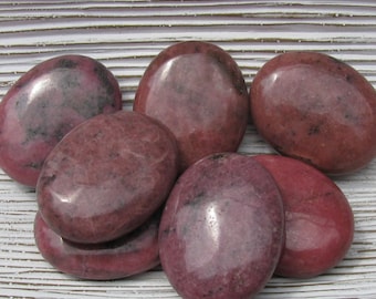 Rhodonite Palm Stone for Self-Love, Pink Rhodonite Crystal, Heart Chakra Healing Stone, Emotional Balance, Compassion Gift, Pocket Crystal