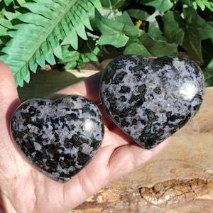 Indigo Gabbro - Gabbro - Heart -Crystal Hearts  - Mystic Merlinite - Spiritual Stone - Meditation Stone - Energy - Intuitive -Psychic Vision