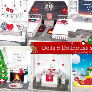 Christmas Papercraft / Christmas Dollhouse / Paper Crafts Kits