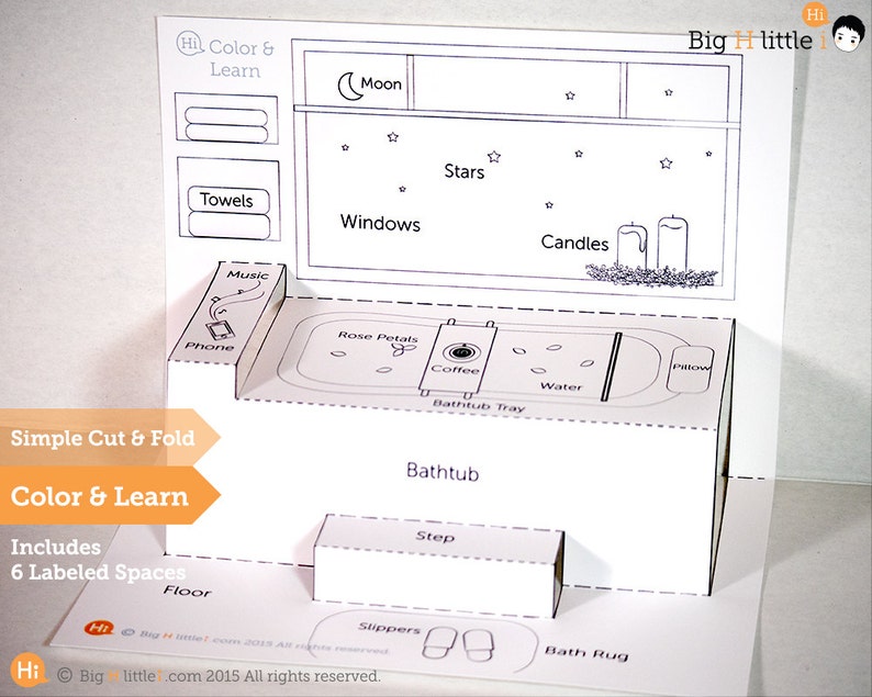 Christmas Papercraft / Christmas Dollhouse / Paper Crafts Kits Etsy