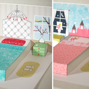 Paper Dollhouse 2 Bedrooms Only - without dolls / Educational Toys /