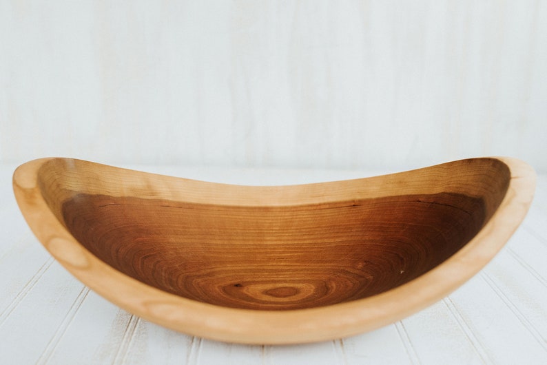 15 Large Wooden Salad Bowl, Cherry Bowl, Live Edge Wooden Bowl. Wooden Salad Bowl, Food Safe Wooden Bowl, Hardwood Bowl, Wood Bowl image 2