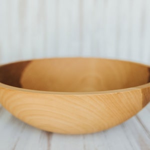 17 Large Beech Bowl,Wooden Bowl,Salad Bowl,Hardwood Bowl,Wood Bowl,Beech Bowl,Food Safe Wooden Bowl,Wedding Gift,Housewarming Gift image 3