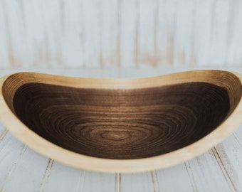 15" Live Edge Wooden Bowl, Large Wooden Salad Bowl, Wooden Salad Bowl, Food Safe Wooden Bowl, Walnut Bowl, Hardwood Bowl, Live Edge