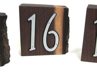 Solid Walnut Wedding Dates & Table Numbers