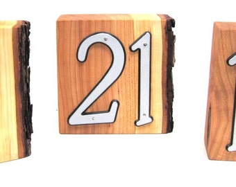 Solid Cherry Wedding Dates & Table Numbers, Weddings, Anniversary, Cherry Wood, Wedding Table Numbers, Reception Table Numbers