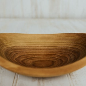 9" Wooden Bowl. Live Edge, Salad bowl, Wooden Bowl, Food Safe Wooden Bowl, Hardwood Bowl, Cherry Wood Bowl