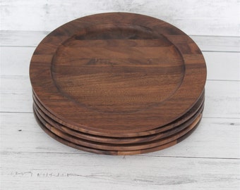 12" Walnut Wooden Plate