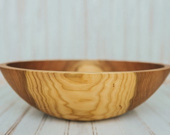 15&quot; Cherry Bowl with Bee&#39;s Oil Finish